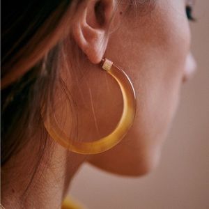 Sezane May hoop earrings in honey